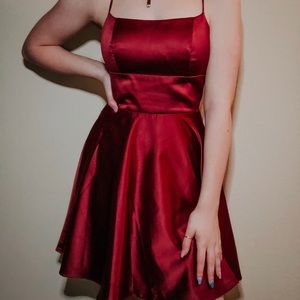 red formal dress